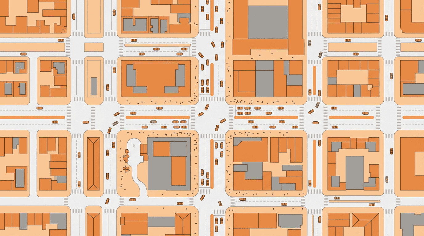 Abstract city grid